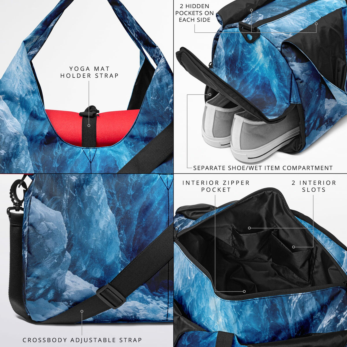 Glacial Core - Shoulder Gym Bag - AOP