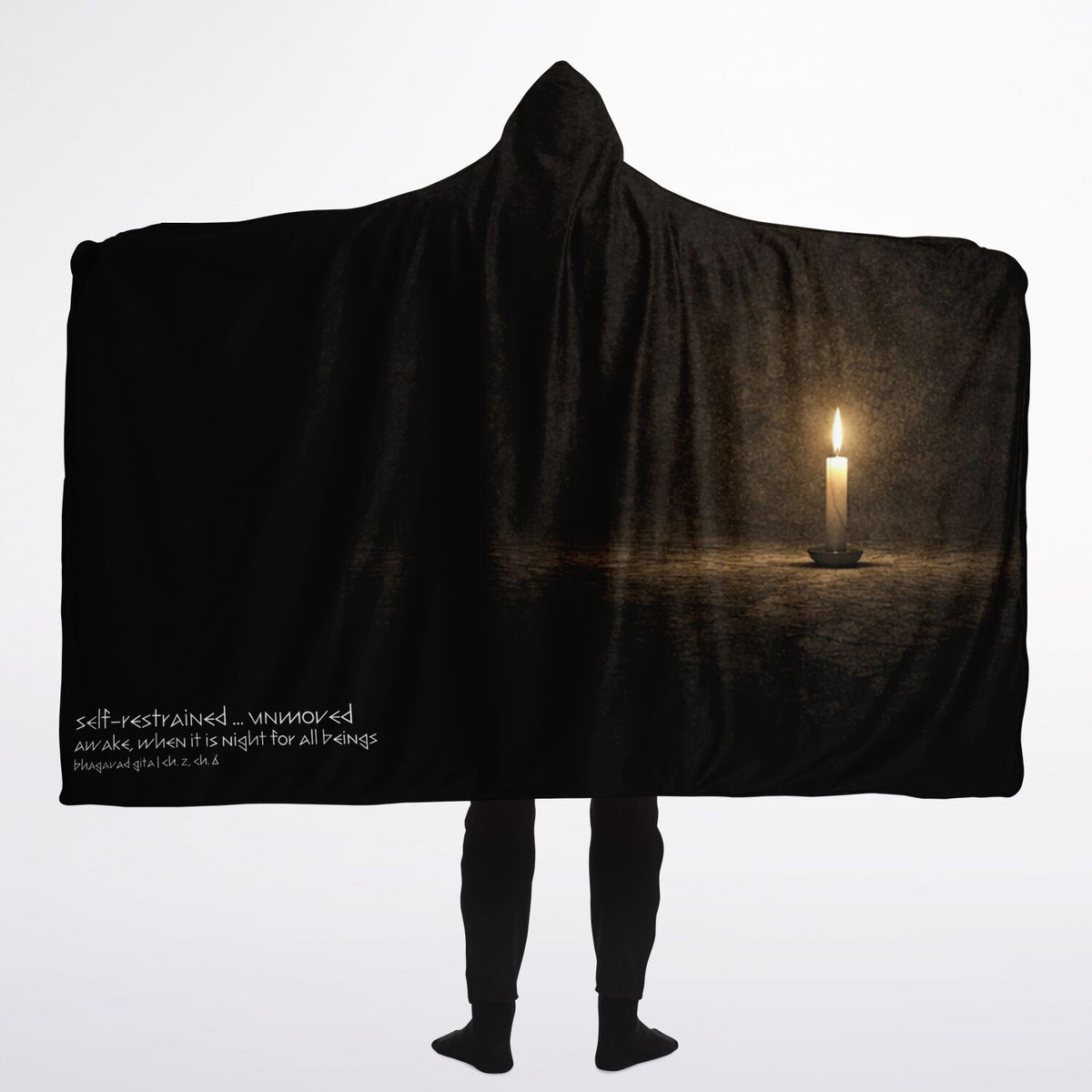 Awake when it is night - Hooded Blanket