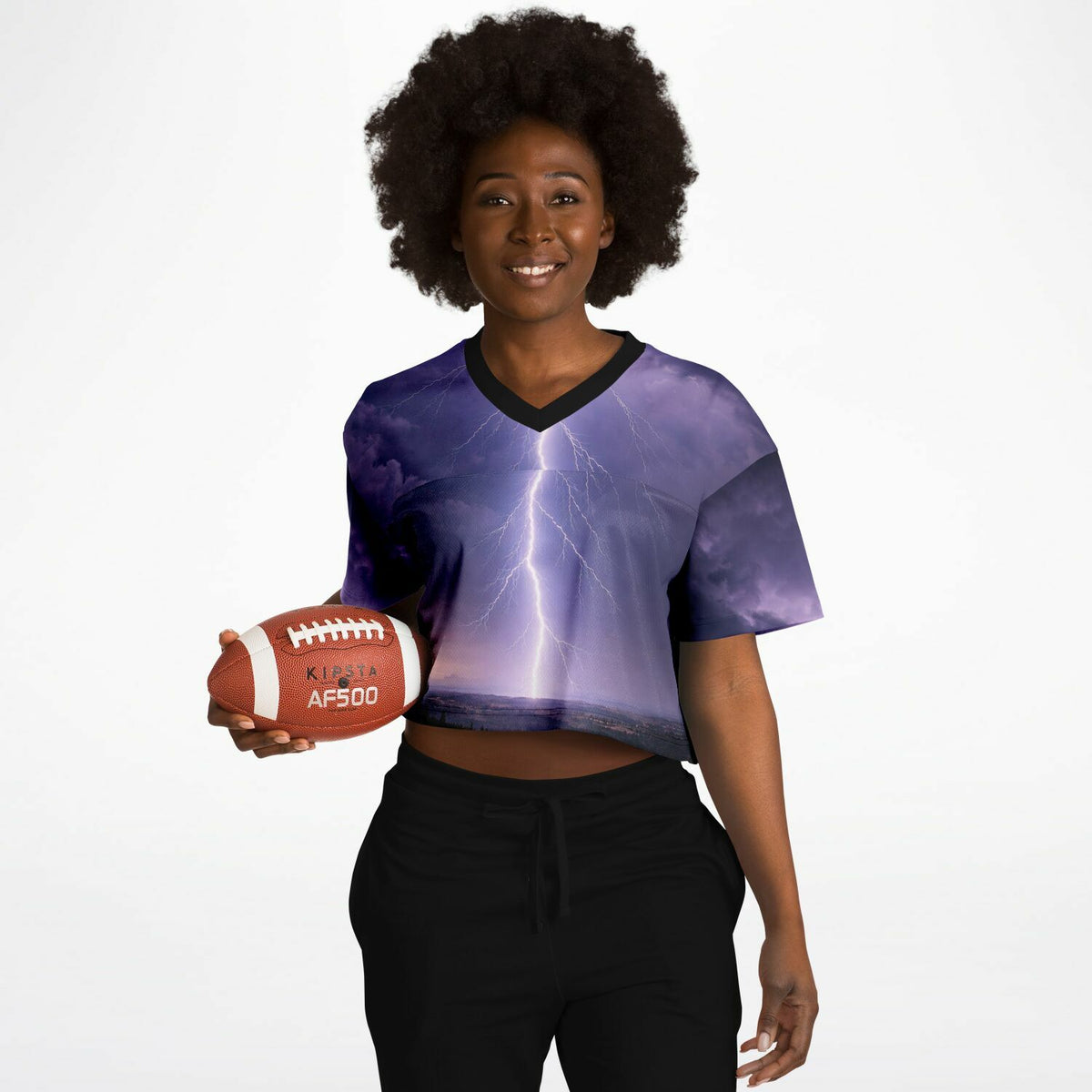 Electric Sky - Athletic Crop Top