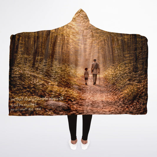 He that shall humble himself - Hooded Blanket