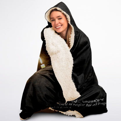 Awake when it is night - Hooded Blanket