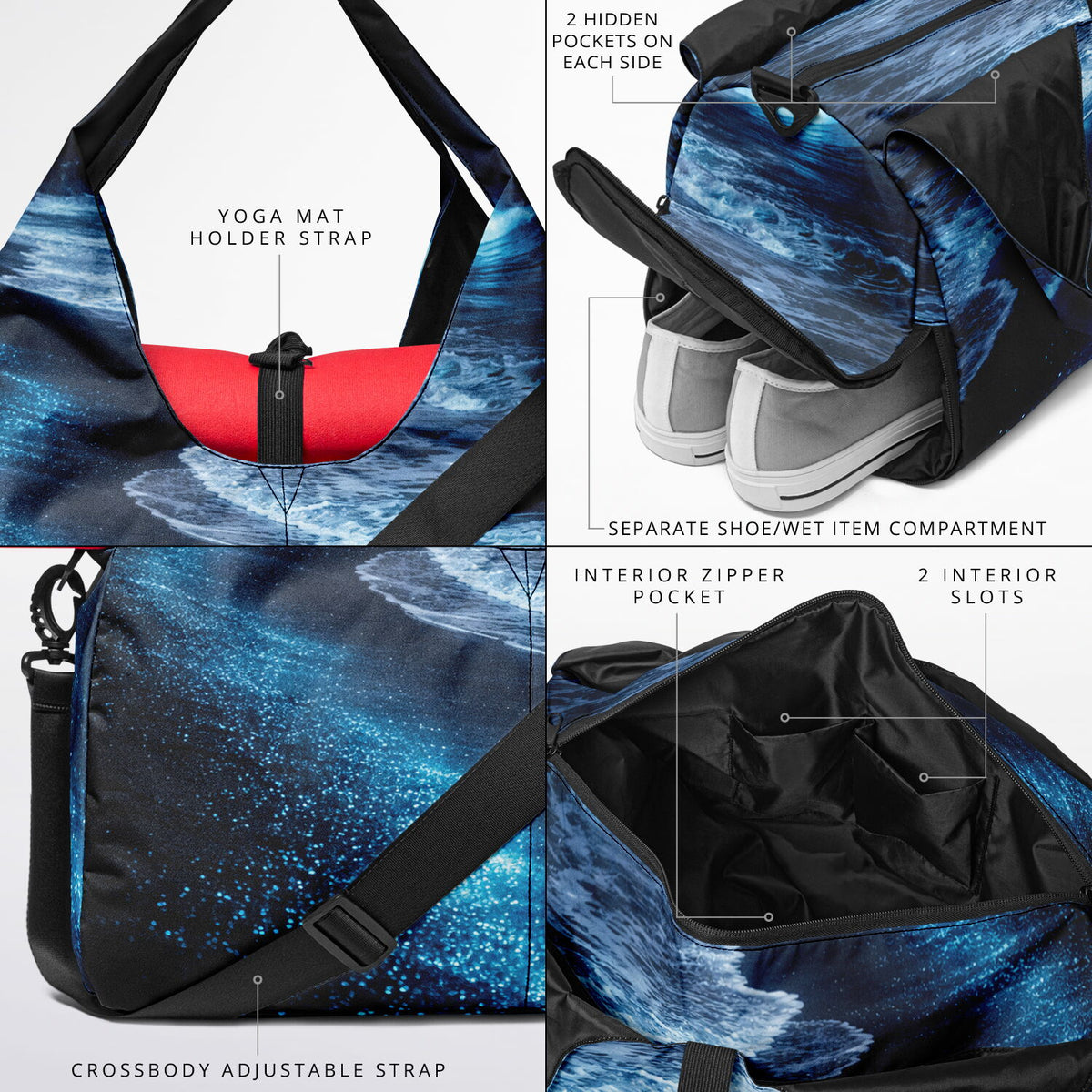 Lucent Tide - Shoulder Gym Bag - AOP