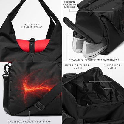 Plasma Flare - Shoulder Gym Bag - AOP