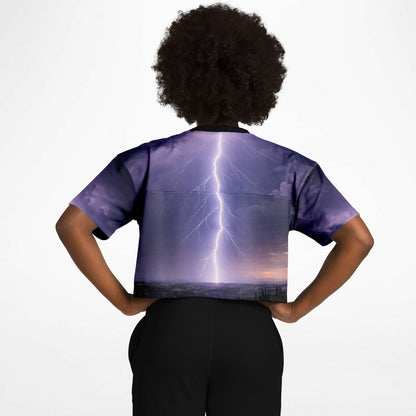 Electric Sky - Athletic Crop Top