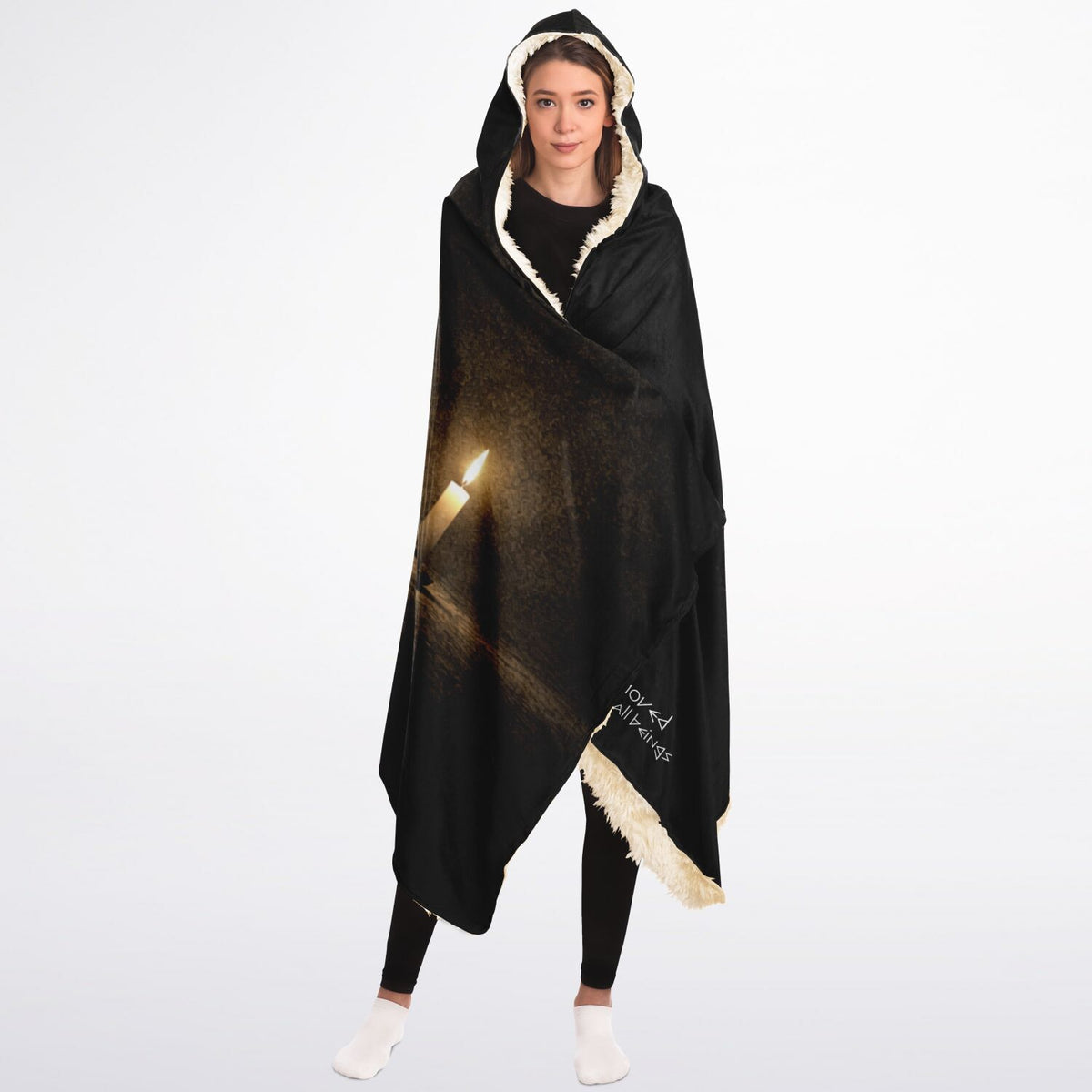 Awake when it is night - Hooded Blanket