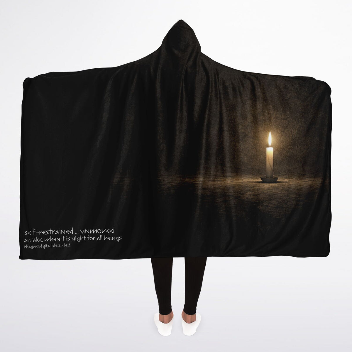 Awake when it is night - Hooded Blanket