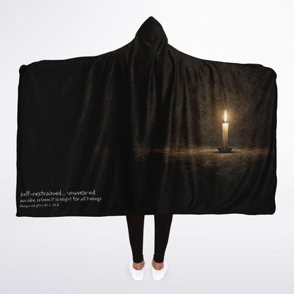 Awake when it is night - Hooded Blanket